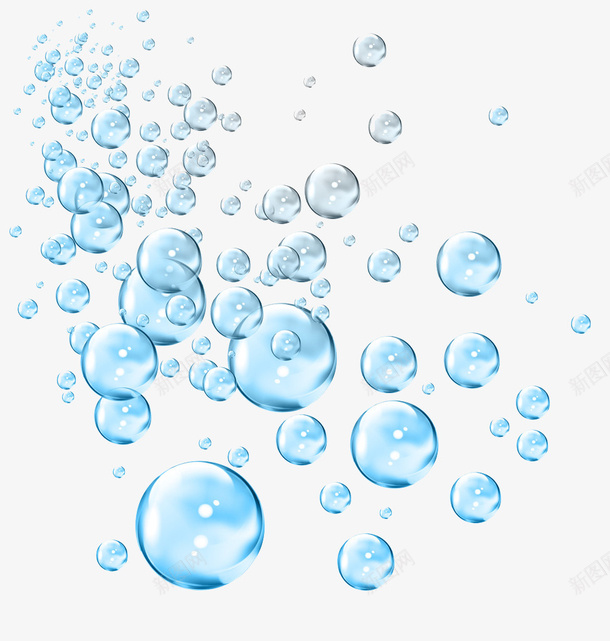 气泡漂浮元素png免抠素材_88icon https://88icon.com 气泡 漂浮 蓝色