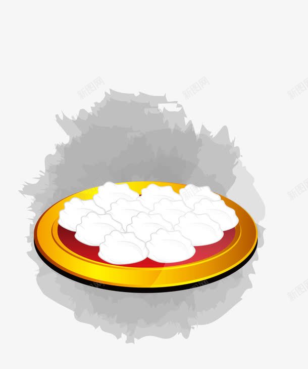 卡通水墨风饺子装饰png免抠素材_88icon https://88icon.com 一盘饺子 免抠图 卡通饺子 抠图 插画 装饰画
