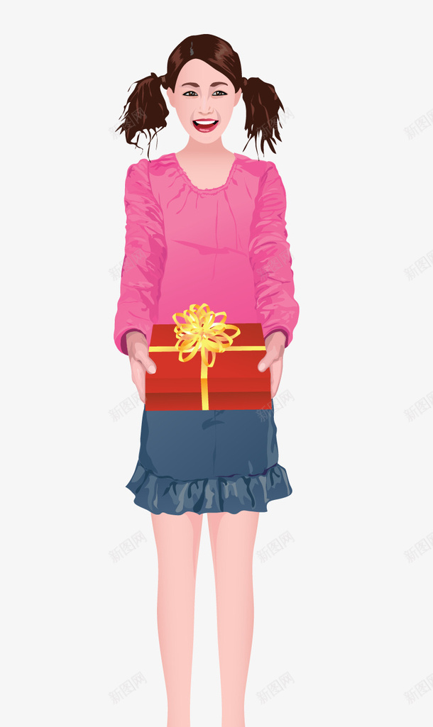 送礼png免抠素材_88icon https://88icon.com 人物 动漫 卡通 女孩 送礼