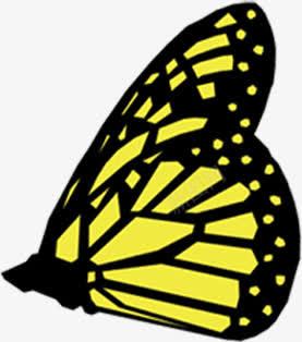 黄色精美手绘蝴蝶png免抠素材_88icon https://88icon.com 精美 蝴蝶 设计 黄色