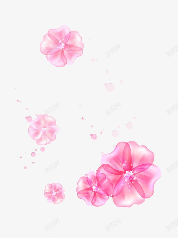 梦幻粉色花矢量图ai免抠素材_88icon https://88icon.com 梦幻 粉色 花 矢量图