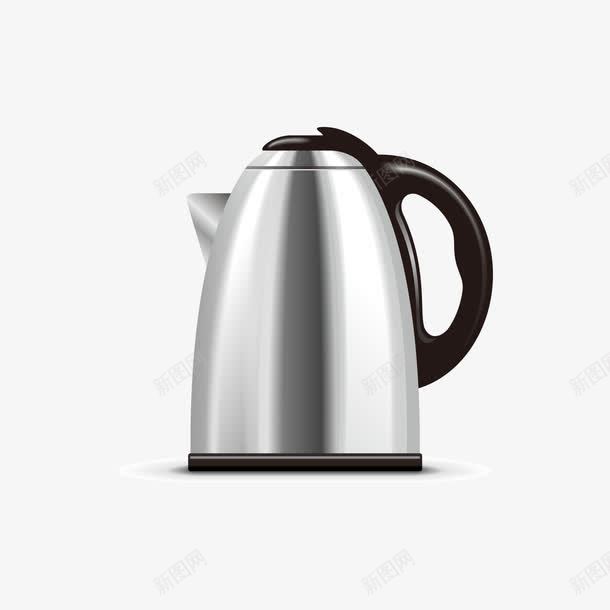 灰黑色电水壶png免抠素材_88icon https://88icon.com 手绘 灰黑色 电水壶