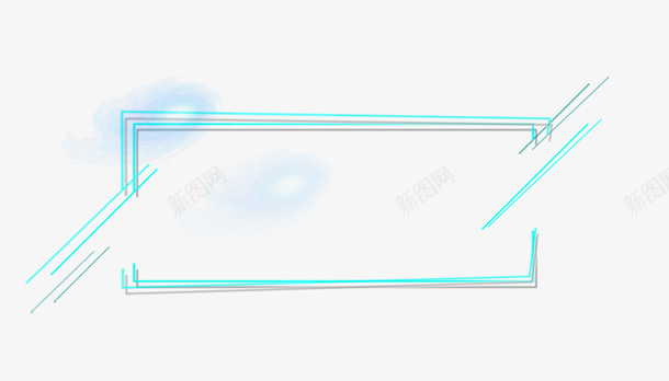 光效透明光效蓝绿线框png免抠素材_88icon https://88icon.com PPT素材 光效 泛光 海报素材 透明光效