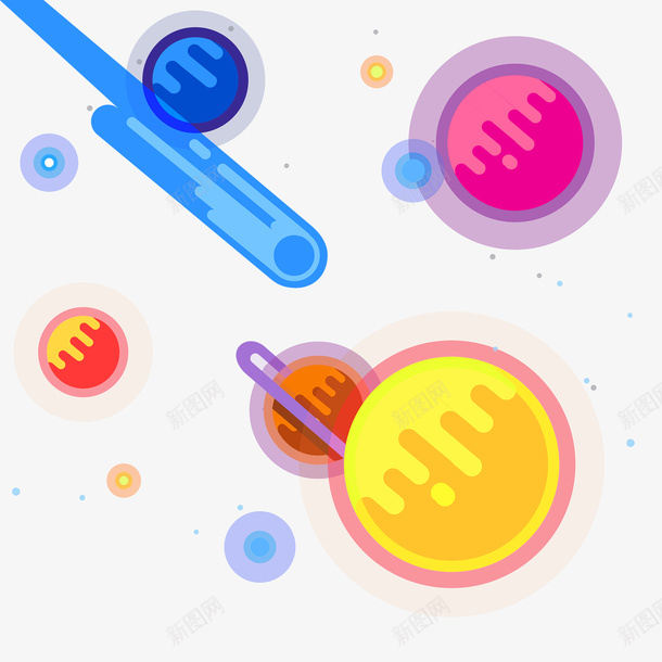 彩色圆形漂浮png免抠素材_88icon https://88icon.com 免抠PNG 圆形 彩色 漂浮素材