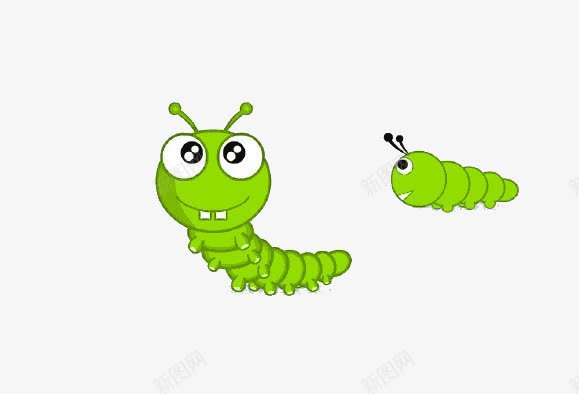 卡通青虫png免抠素材_88icon https://88icon.com 卡通 毛毛虫 绿色 青虫