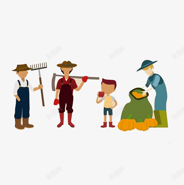 人物劳作矢量图eps免抠素材_88icon https://88icon.com 人物 农民劳作 劳作 收割 矢量图 装饰