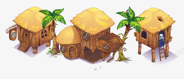 破旧的茅草屋png免抠素材_88icon https://88icon.com PNG素材 免费 免费PNG 免费素材 手绘 草房 黄色 黄色草屋