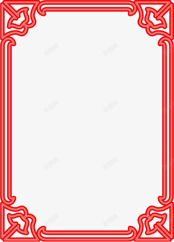 红色花纹边框装饰png免抠素材_88icon https://88icon.com 红色 花纹 装饰 边框