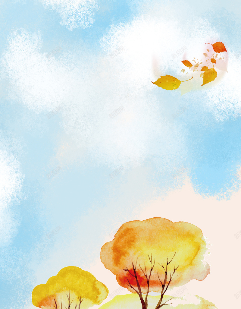 手绘白露节气背景清新jpg设计背景_88icon https://88icon.com 手绘 白露 背景 节气