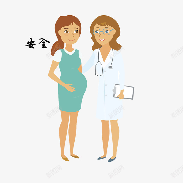 安全用药的孕妇和医生psd免抠素材_88icon https://88icon.com 健康 医院 孕妇和医生 安全用药