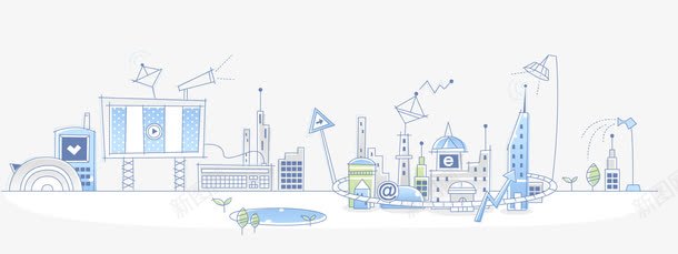 建筑矢量图eps免抠素材_88icon https://88icon.com 广告牌 插画城市环境 矢量建筑 矢量图