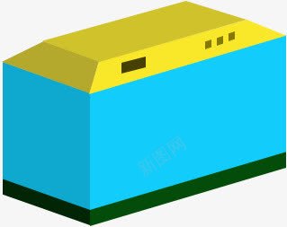 蓝色卡通创意立体形状png免抠素材_88icon https://88icon.com 创意 卡通 形状 立体 蓝色