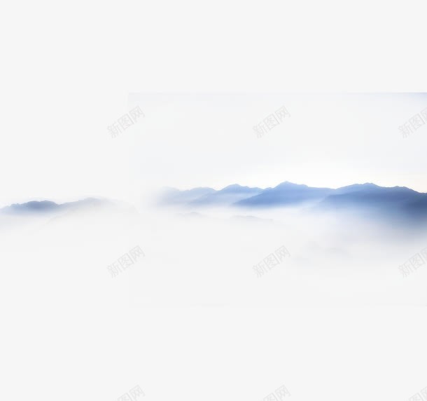 水墨画山png免抠素材_88icon https://88icon.com 山 水墨 蓝色