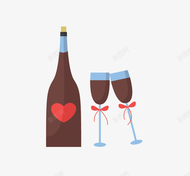 红酒高脚杯情人节矢量图eps免抠素材_88icon https://88icon.com 情人 素材 红酒 高脚杯 矢量图