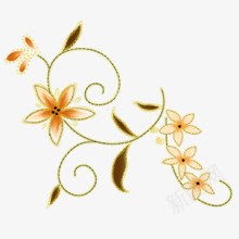 手绘黄色花朵花纹装饰png免抠素材_88icon https://88icon.com 手绘 花朵 花纹 装饰 黄色