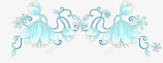 蓝色花朵漂浮装饰png免抠素材_88icon https://88icon.com 图片 漂浮 花朵 蓝色 装饰