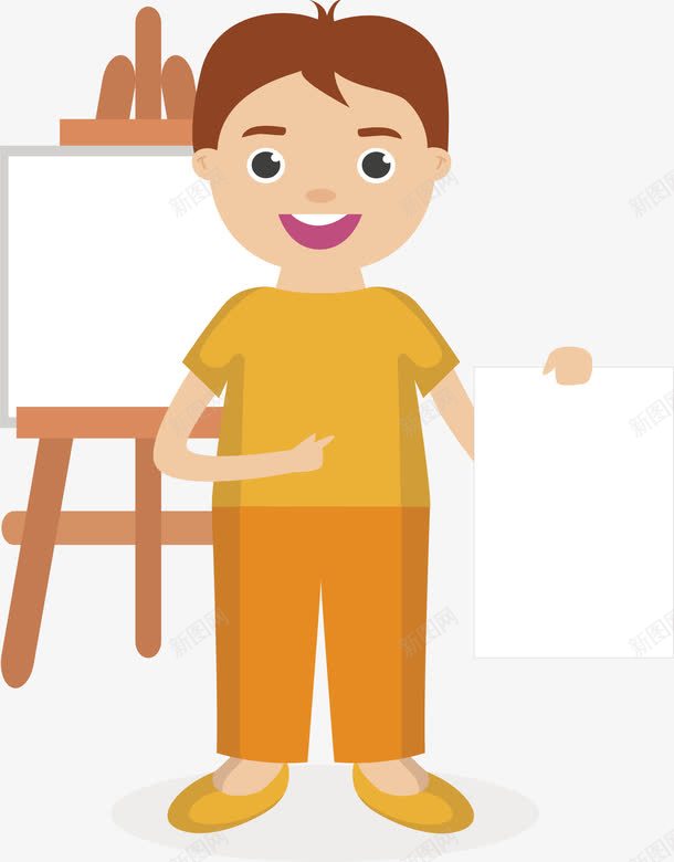 学习绘画png免抠素材_88icon https://88icon.com 人物 卡通人物 画家 绘画