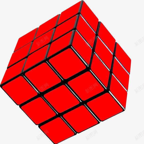 红色魔方psd免抠素材_88icon https://88icon.com 红色魔方 魔方