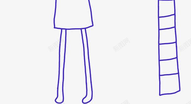 蓝色唯美手绘景物png免抠素材_88icon https://88icon.com 景物 蓝色