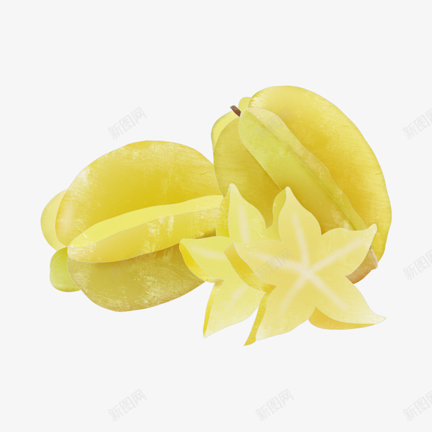 美味手绘水果杨桃png免抠素材_88icon https://88icon.com 杨桃 桃子 水果 美味