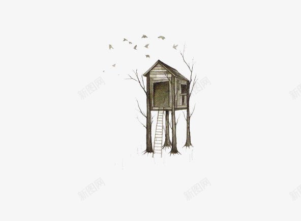 破烂小屋子png免抠素材_88icon https://88icon.com 古老 孤独 孤立