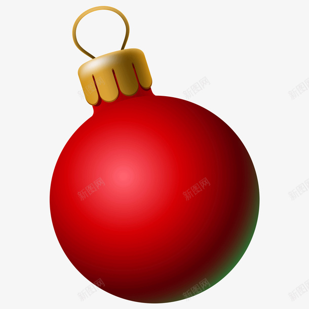 红球psd免抠素材_88icon https://88icon.com 圆 素材 红球 节日