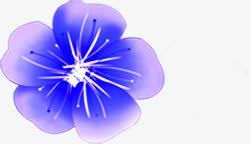蓝色唯美卡通花朵装饰png免抠素材_88icon https://88icon.com 卡通 花朵 蓝色 装饰