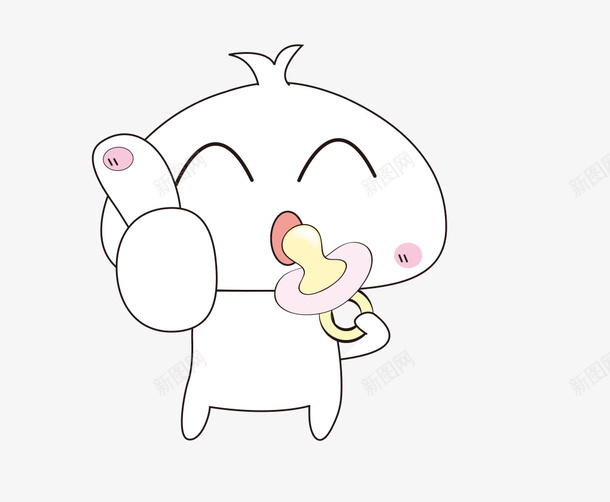 拿着奶嘴的可爱小动物png免抠素材_88icon https://88icon.com 卡通 可爱的 奶嘴 小动物 简笔 绘画 高兴的