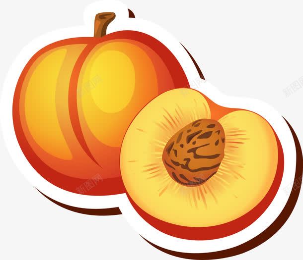 卡通黄桃1矢量图ai免抠素材_88icon https://88icon.com 卡通黄桃 桃子 水果 矢量黄桃 美食 矢量图