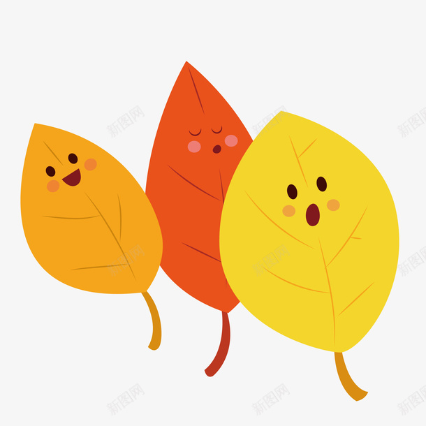 卡通叶子矢量图eps免抠素材_88icon https://88icon.com 卡通 叶子 扁平 矢量图