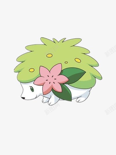 戴花的刺猬png免抠素材_88icon https://88icon.com 动物 可爱 叶子 素材