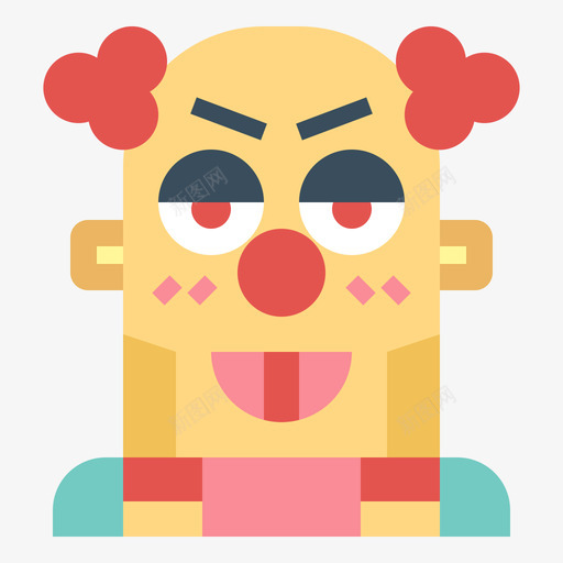 小丑幽灵和怪物2扁平图标svg_88icon https://88icon.com 小丑 幽灵 怪物 扁平