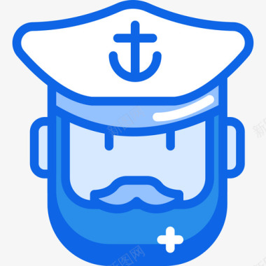 船长海滨4号蓝色图标图标
