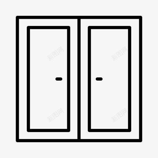 法式门建筑门道图标svg_88icon https://88icon.com 建筑 法式 门道