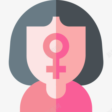 女人女人节17平淡图标图标
