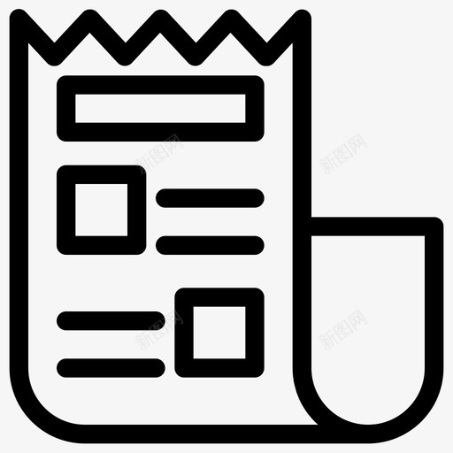 破损的报纸文件档案图标svg_88icon https://88icon.com 报纸 文件 档案 生意 破损