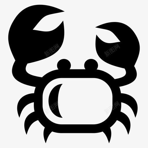 螃蟹动物鱼图标svg_88icon https://88icon.com 动物 海 海鲜 螃蟹 食物 鱼