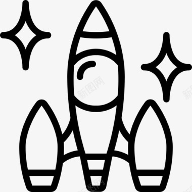 太空船科幻2直线型图标图标icon 太空船科幻2直线型图标图标