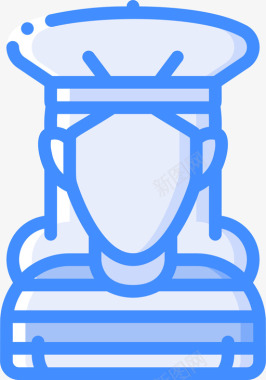 法语刻板印象蓝色图标图标icon 法语刻板印象蓝色图标图标