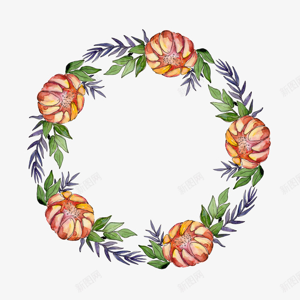 边框花圈花朵手绘边框png免抠素材_88icon https://88icon.com 手绘边框 花圈 花朵 边框