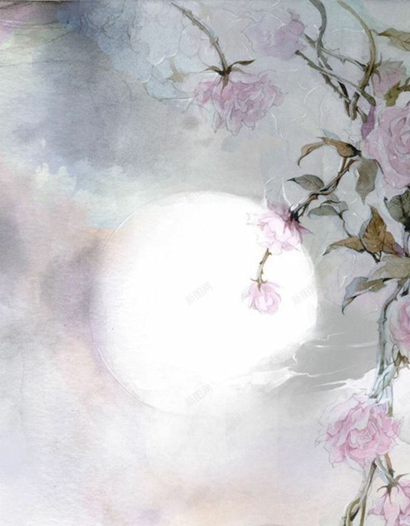 古典水彩H5图jpg设计背景_88icon https://88icon.com 古典 古典水彩H5素材 唯美 小清新 文艺 水彩 清新 简约