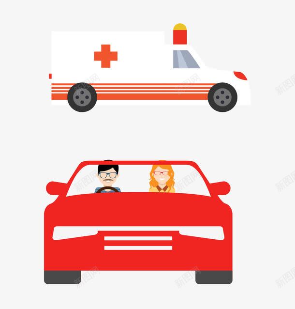 汽车救护车卡通png免抠素材_88icon https://88icon.com 卡通 救护车 汽车
