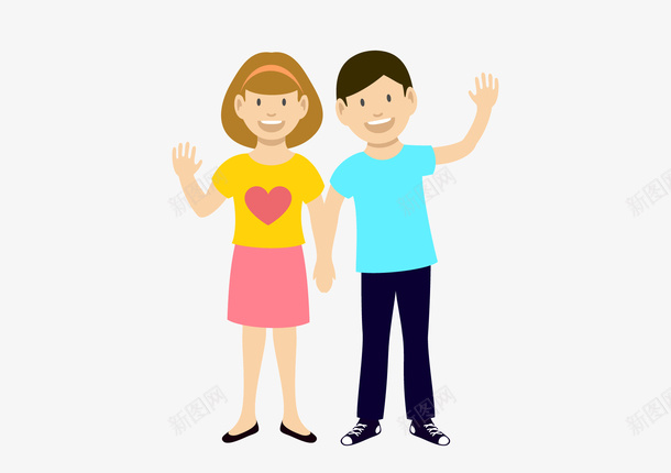 打招呼牵手情侣png免抠素材_88icon https://88icon.com 打招呼 牵手 情侣 男女 夫妻