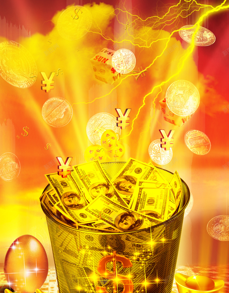 黄色金钱金融背景jpg设计背景_88icon https://88icon.com 商务 科幻 科技 金融 金钱 黄色