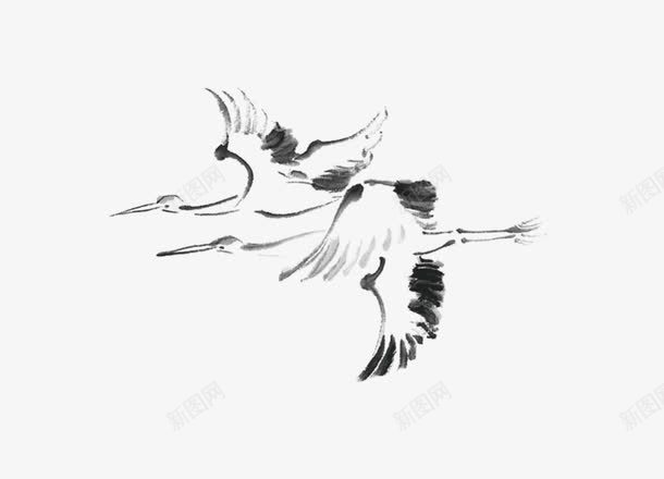 中国风笔墨画鹤png免抠素材_88icon https://88icon.com 中国风 笔墨画 装饰 鹤
