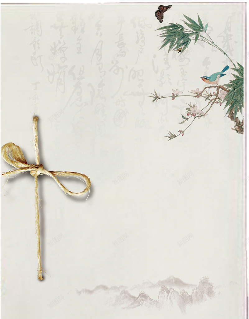 古风书简广告背景jpg设计背景_88icon https://88icon.com 绳结 花鸟 山水 山 水墨 古风 书简 复古 中国风 中国风广告背景