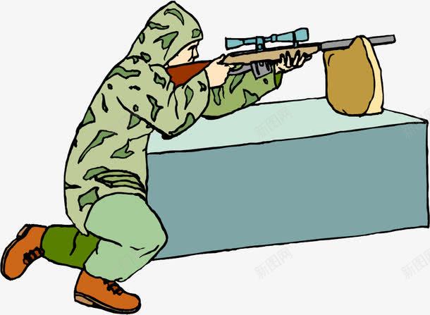 卡通手绘持枪射击士兵png免抠素材_88icon https://88icon.com 卡通 士兵 射击 手绘 持枪