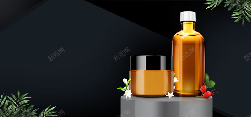 简约清新化妆品大促banner背景图片 简约清新化妆品大促banner背景
