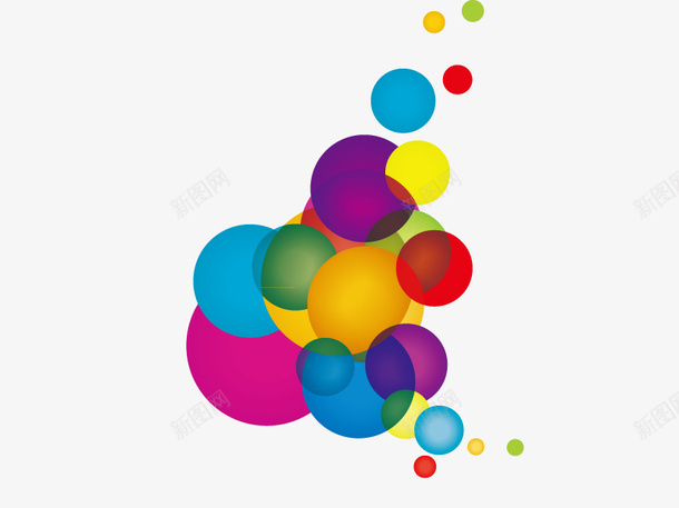 抽象彩色圆矢量图ai免抠素材_88icon https://88icon.com 多彩 炫彩圆 背景圆 矢量图