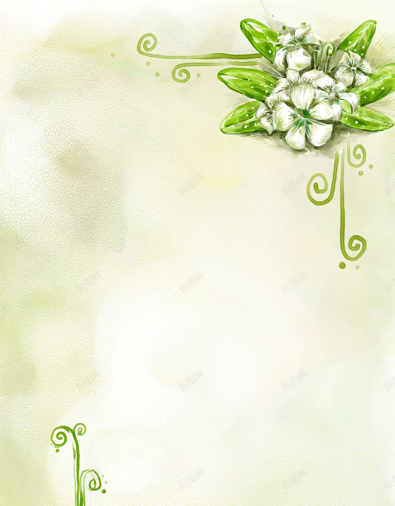 手绘花纹花边H5jpg设计背景_88icon https://88icon.com H5 卡通 小清新 手绘 童趣 花卉 花边